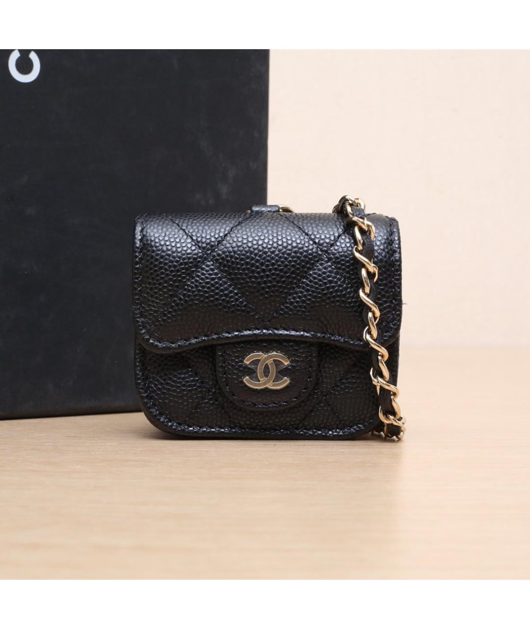 CHANEL Черная кожаная сумка через плечо, фото 10