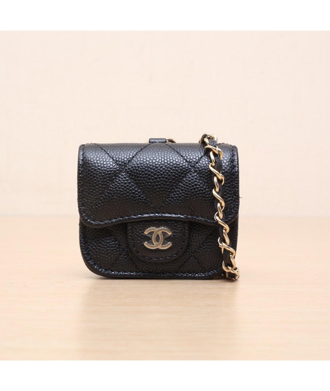 CHANEL Черная кожаная сумка через плечо, фото 2
