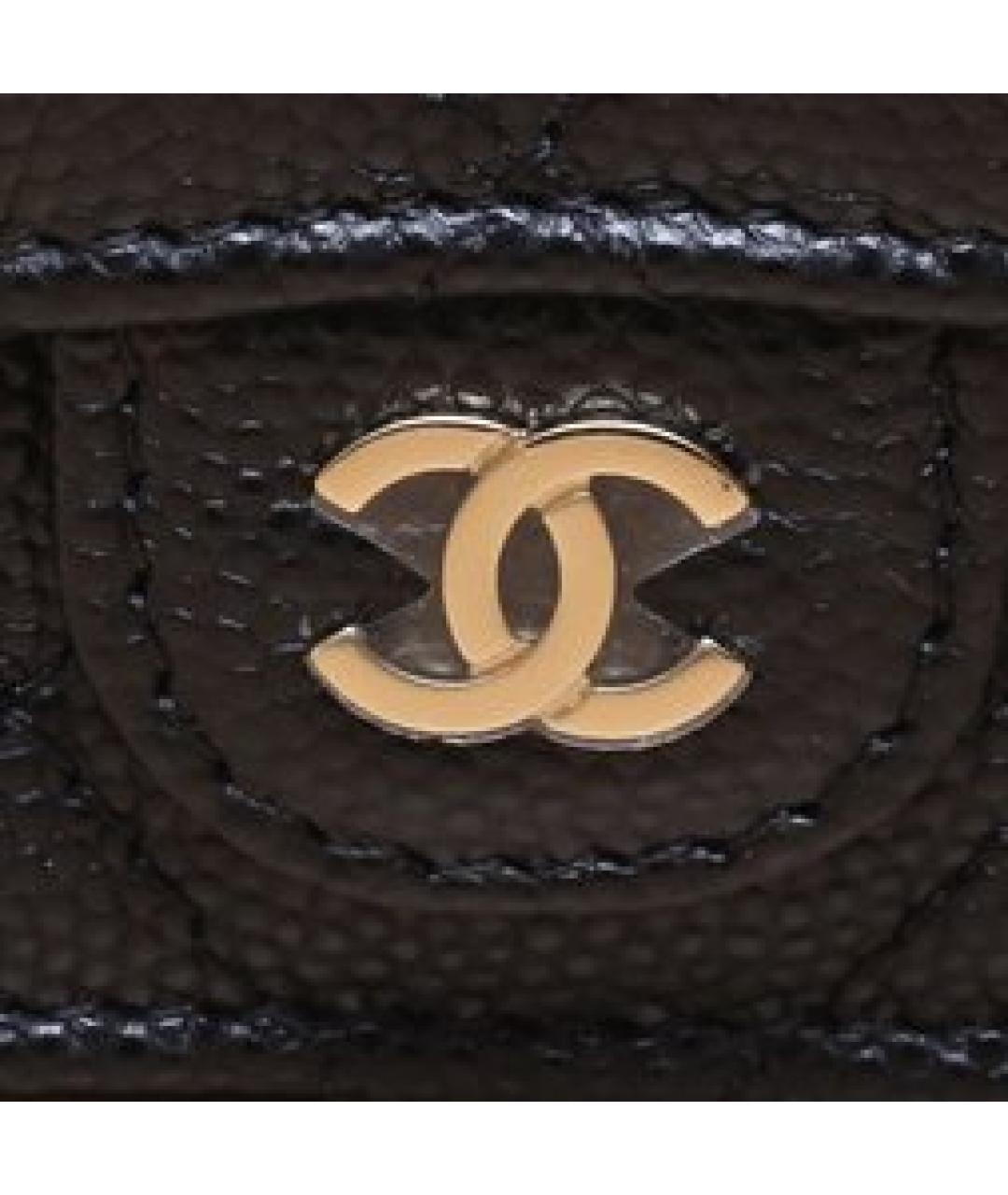 CHANEL Черная кожаная сумка через плечо, фото 7