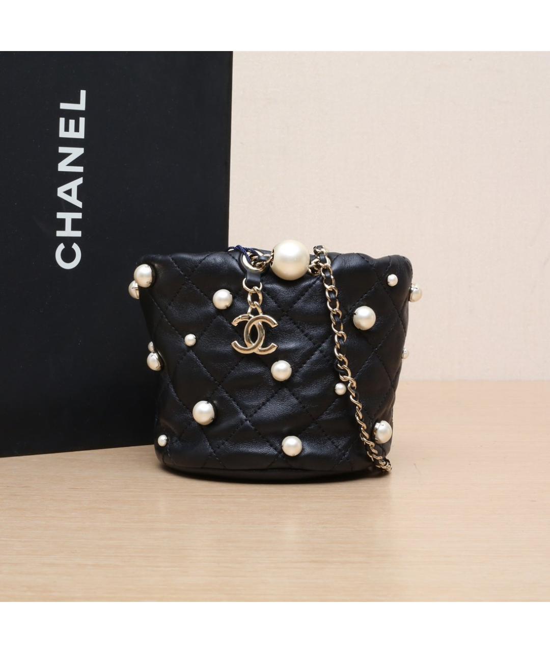 CHANEL Черная кожаная сумка через плечо, фото 10