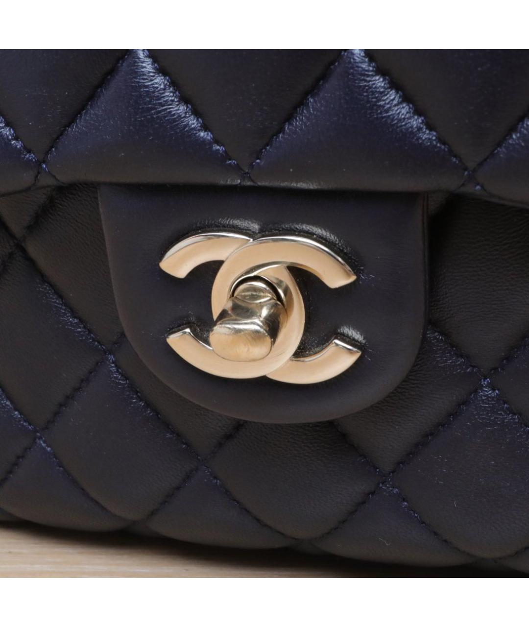 CHANEL Синий кожаный рюкзак, фото 7