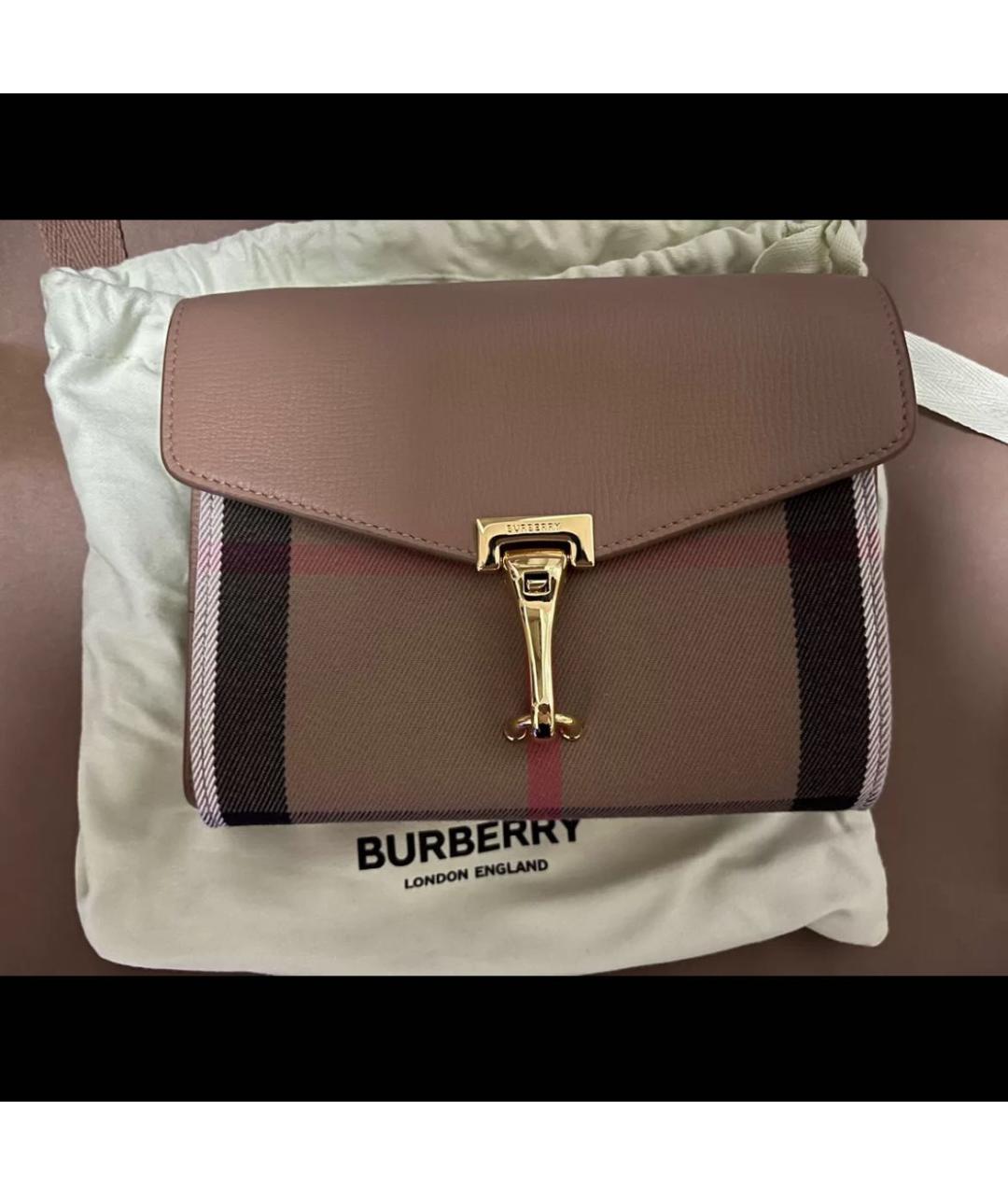 BURBERRY Коричневая кожаная сумка через плечо, фото 2