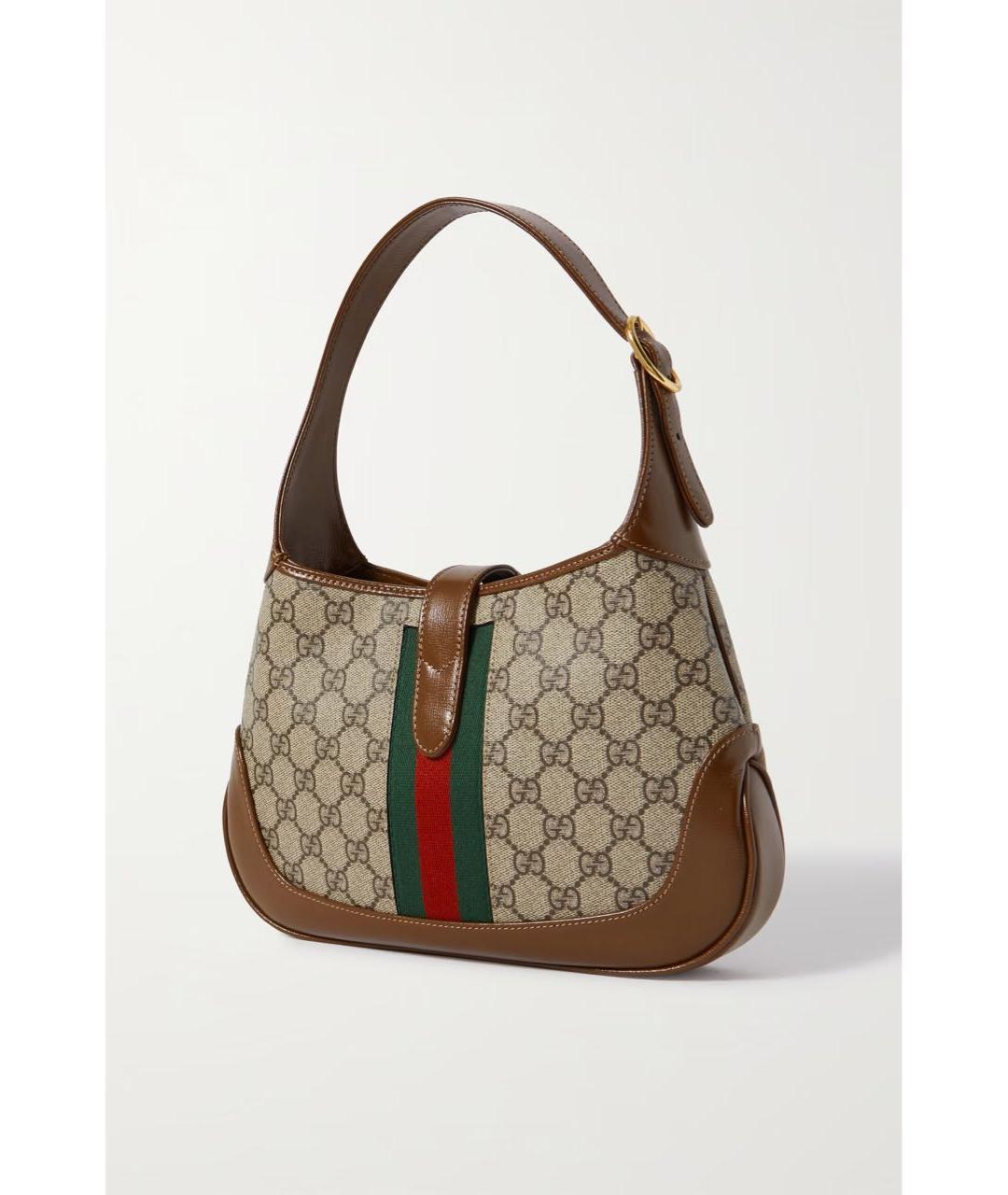 GUCCI Коричневая кожаная сумка с короткими ручками, фото 3