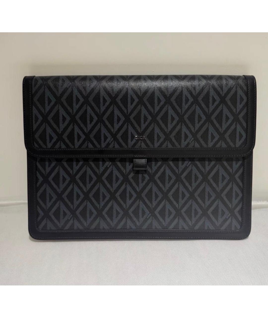 CHRISTIAN DIOR Черная кожаная папка для документов, фото 4