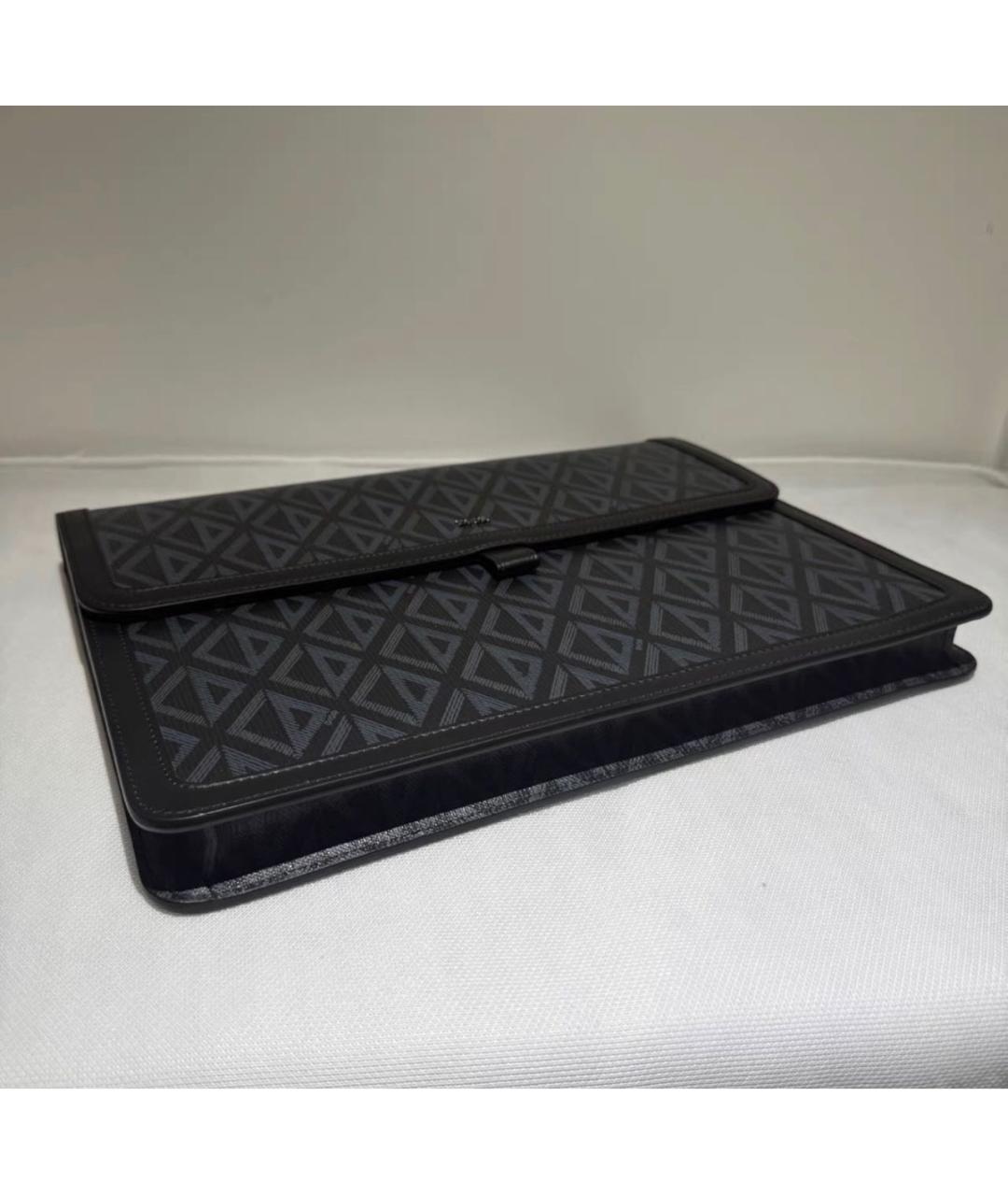 CHRISTIAN DIOR Черная кожаная папка для документов, фото 6