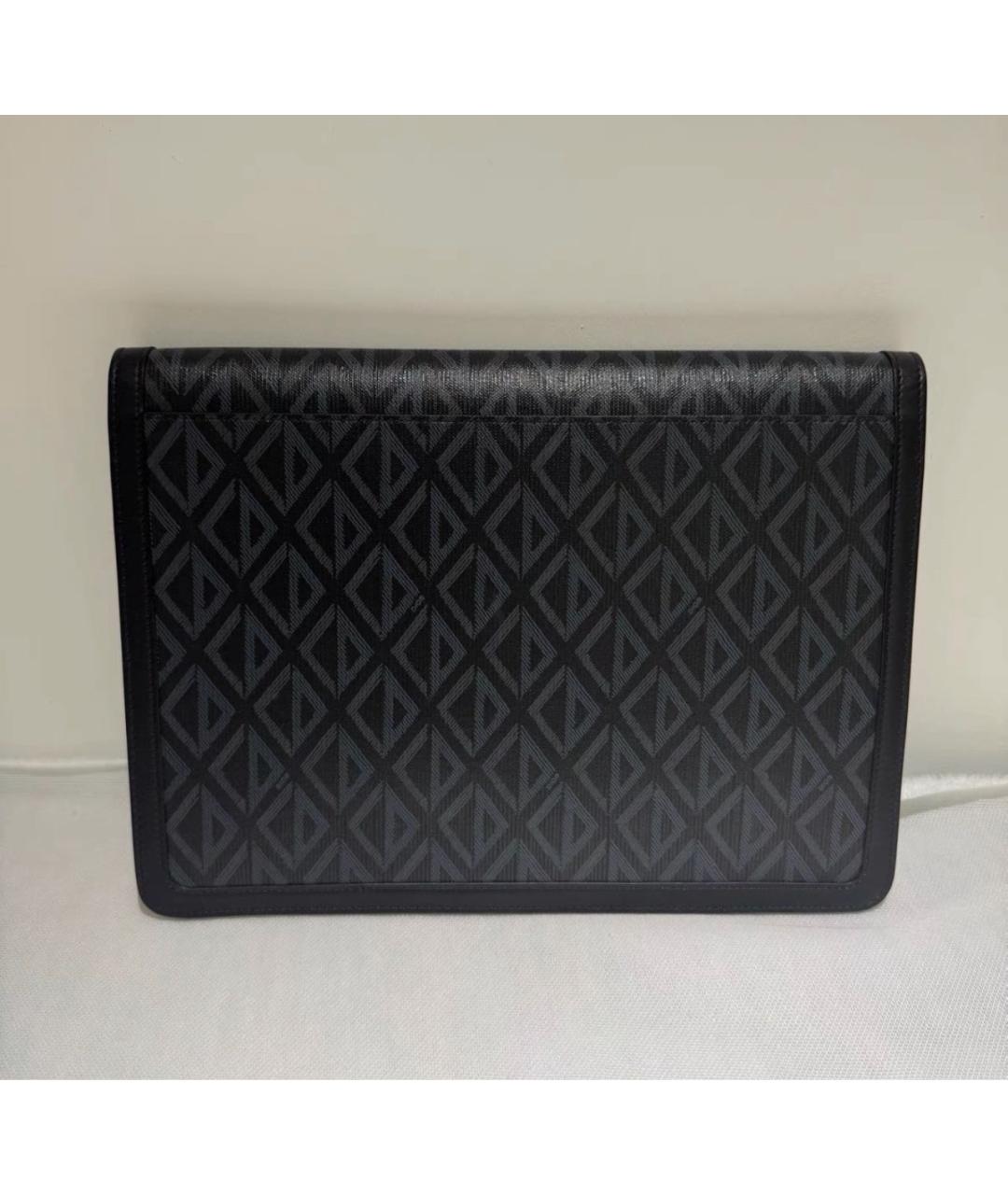 CHRISTIAN DIOR Черная кожаная папка для документов, фото 5