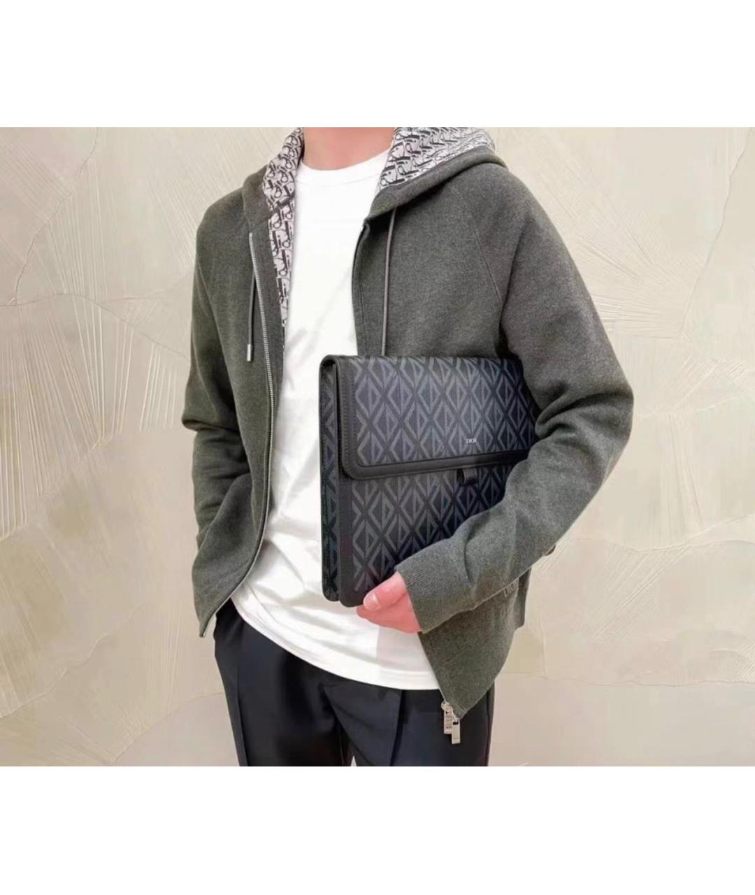 CHRISTIAN DIOR Черная кожаная папка для документов, фото 7