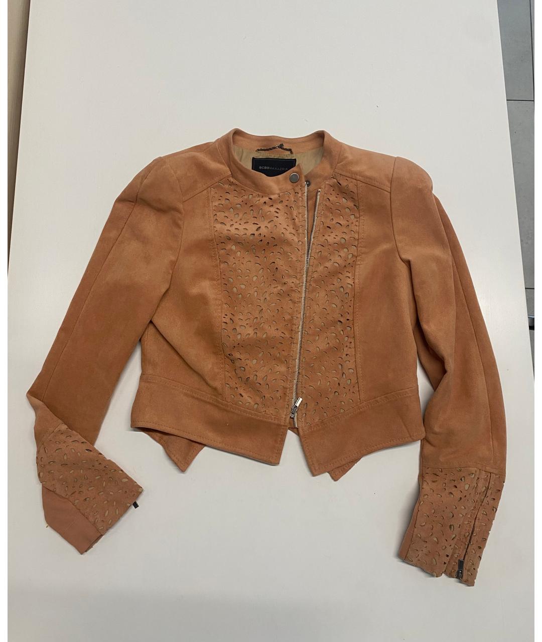 BCBG MAXAZRIA Розовая полиэстеровая куртка, фото 8