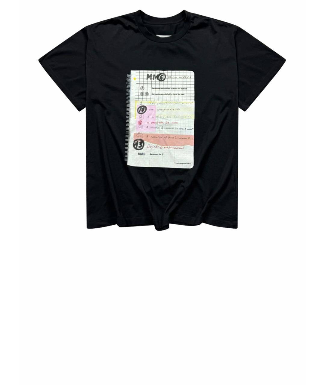 MM6 MAISON MARGIELA Черная хлопковая футболка, фото 1