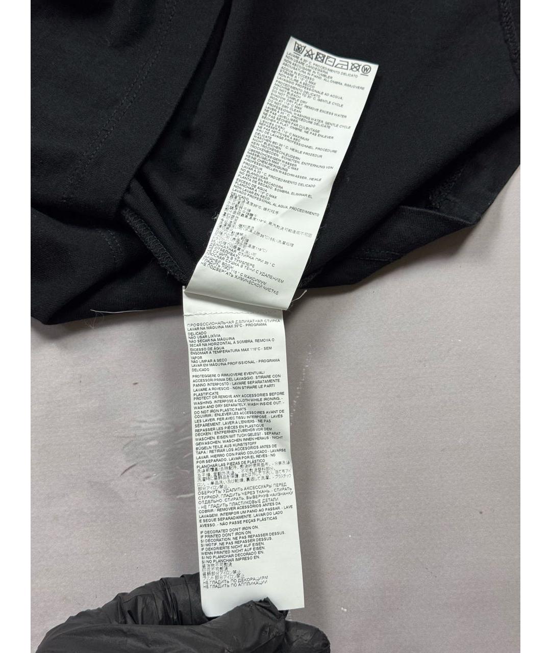 MM6 MAISON MARGIELA Черная хлопковая футболка, фото 8