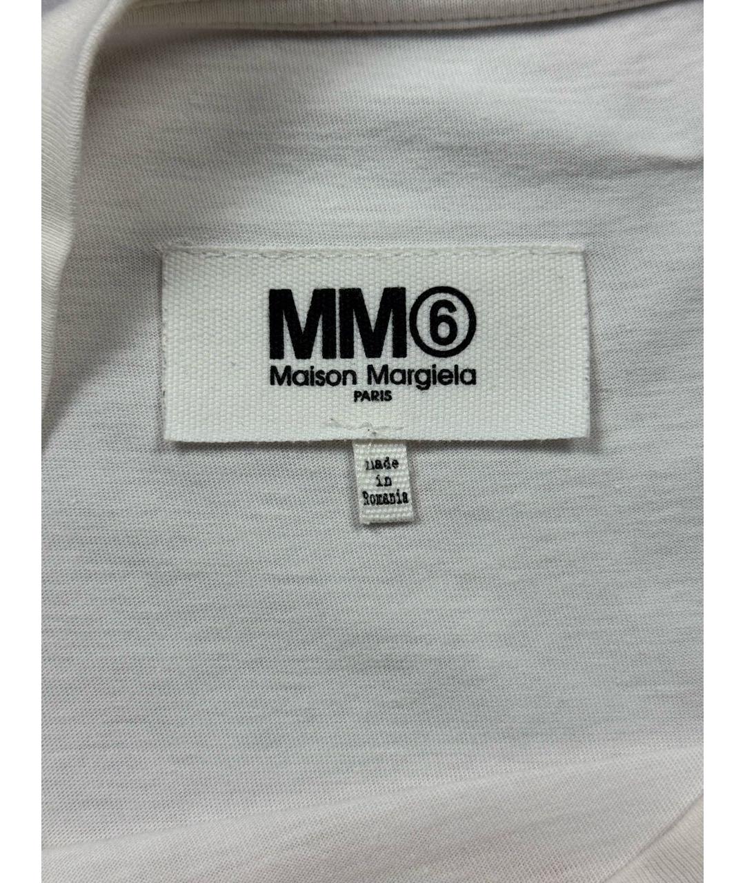 MM6 MAISON MARGIELA Белая хлопковая футболка, фото 5