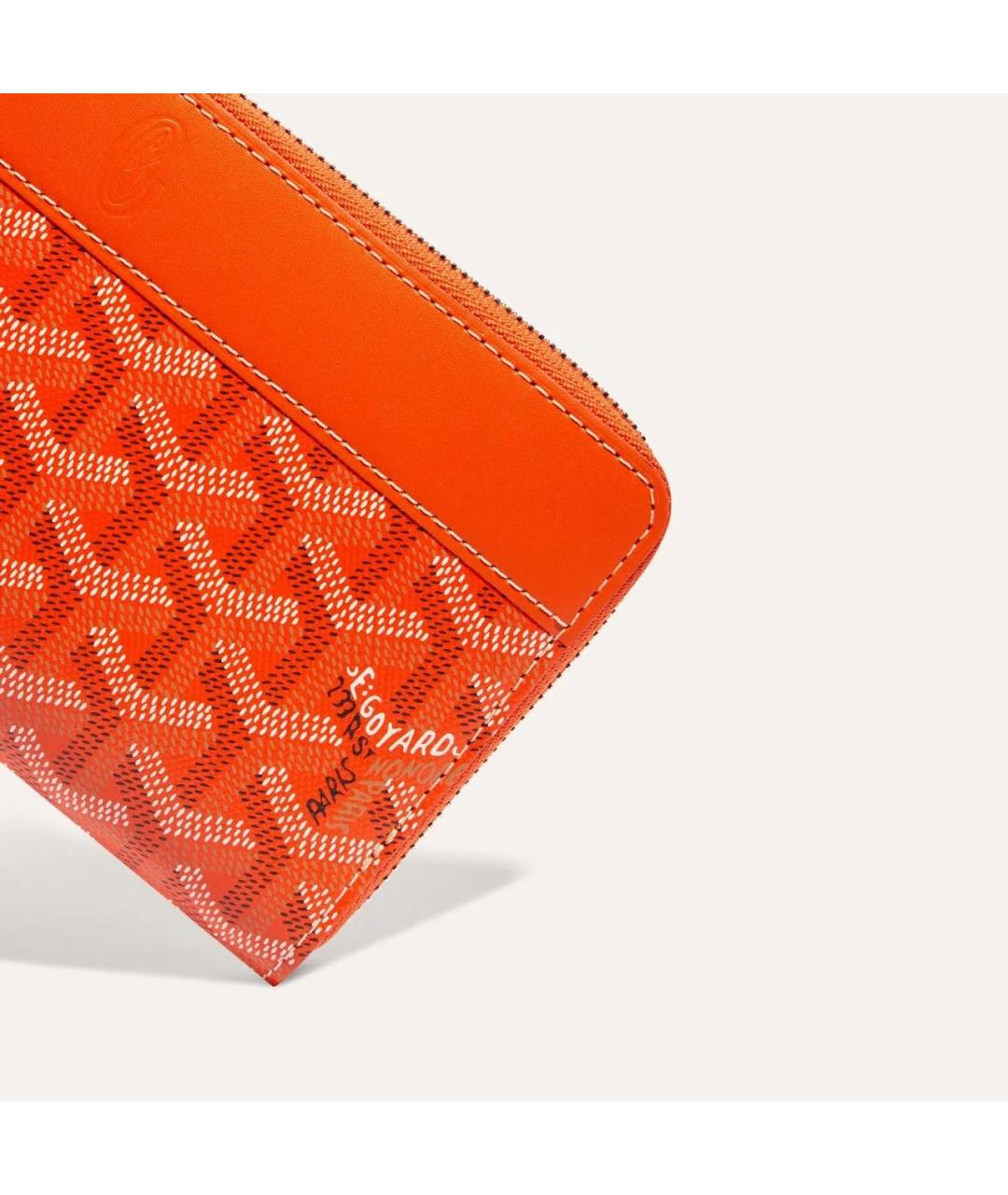 GOYARD Оранжевый кошелек, фото 3