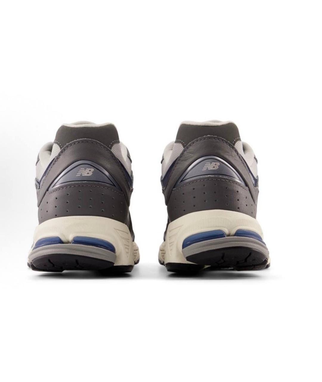 NEW BALANCE Серые кожаные высокие кроссовки / кеды, фото 4
