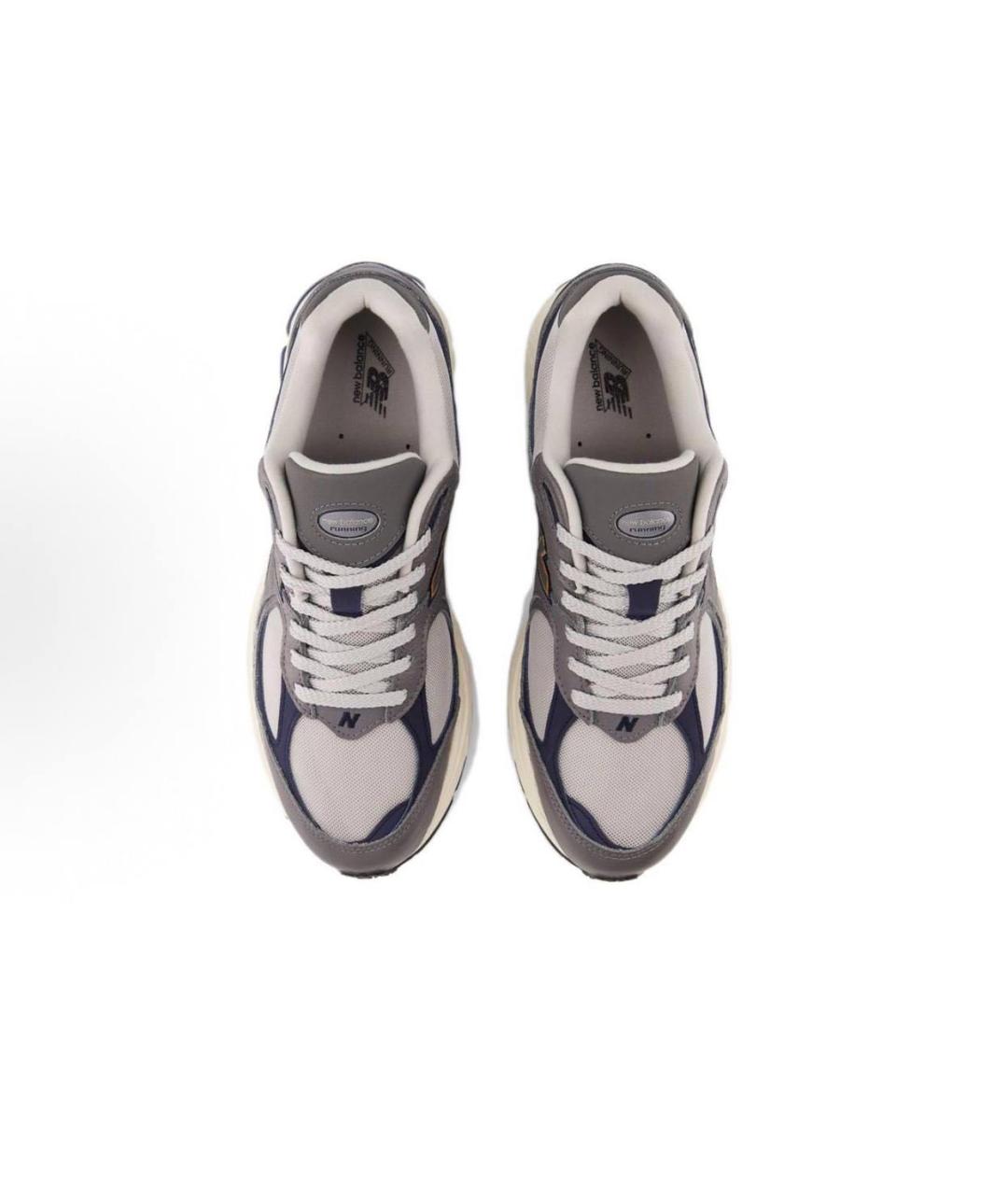 NEW BALANCE Серые кожаные высокие кроссовки / кеды, фото 3