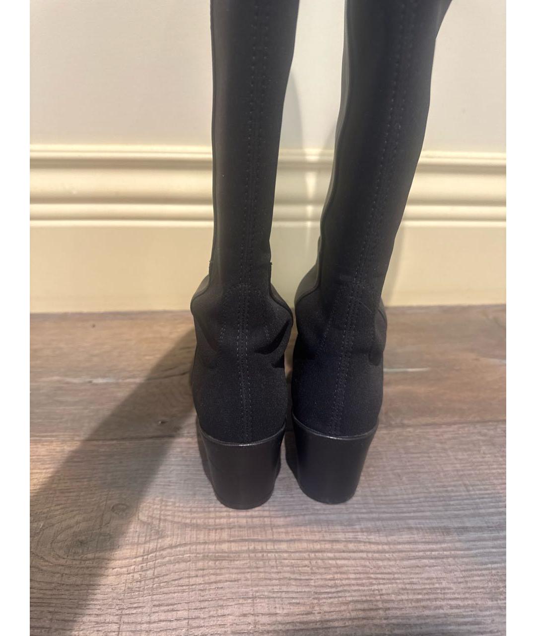 STUART WEITZMAN Черные кожаные ботфорты, фото 3