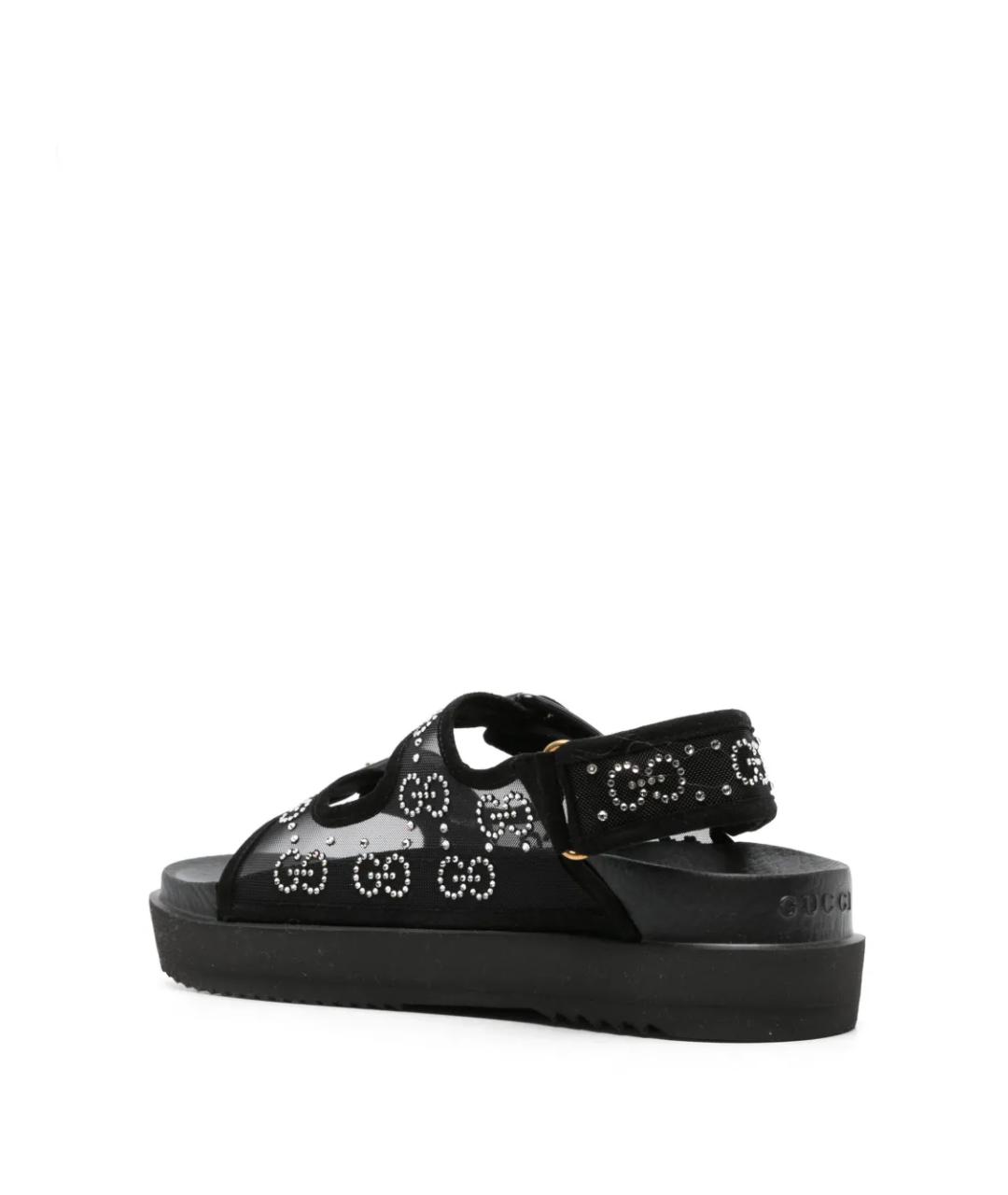 GUCCI Черные сандалии, фото 4