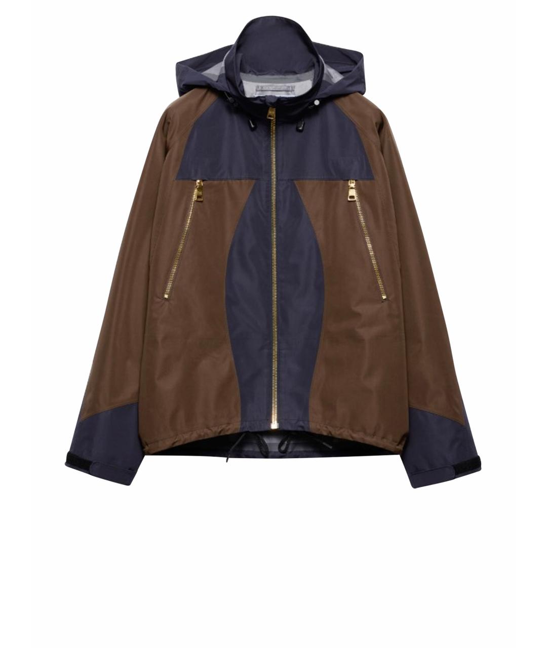 PRADA Темно-синяя полиэстеровая куртка, фото 1