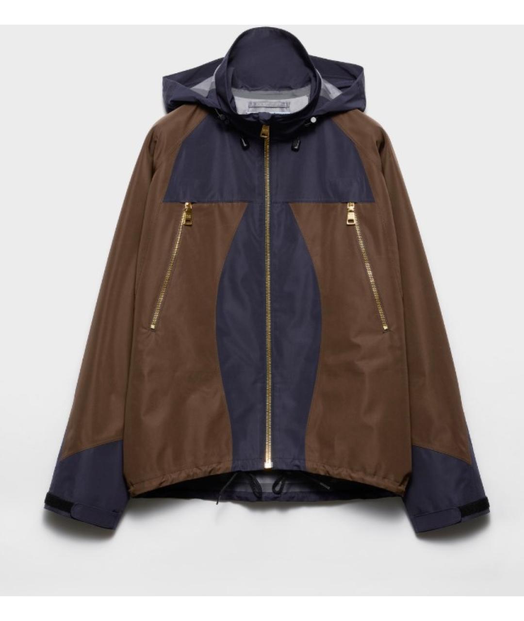 PRADA Темно-синяя полиэстеровая куртка, фото 6