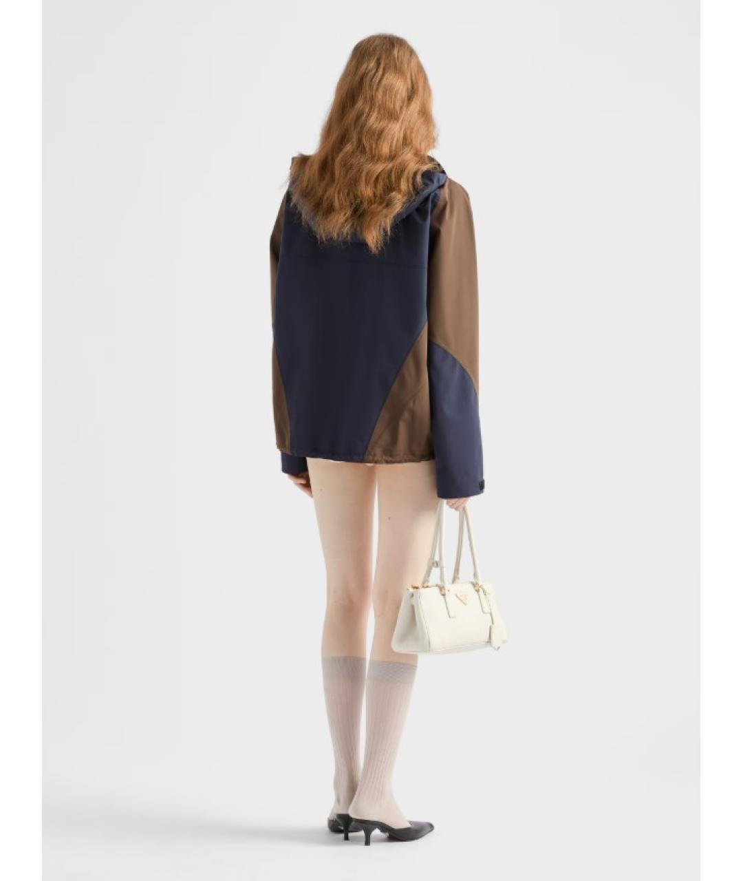 PRADA Темно-синяя полиэстеровая куртка, фото 5