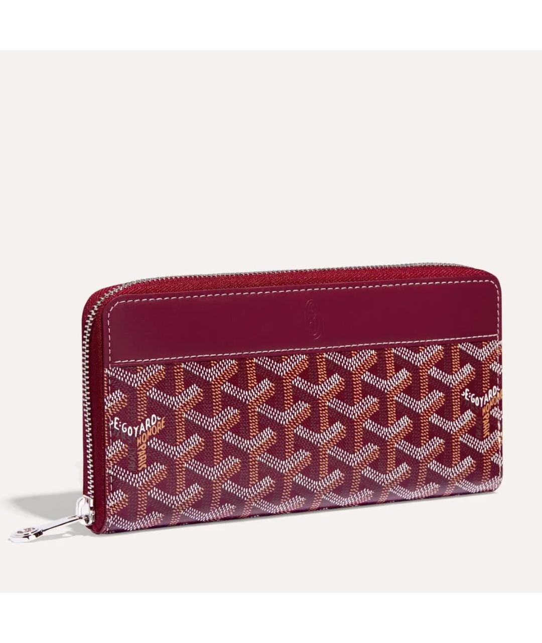 GOYARD Бордовый кошелек, фото 4
