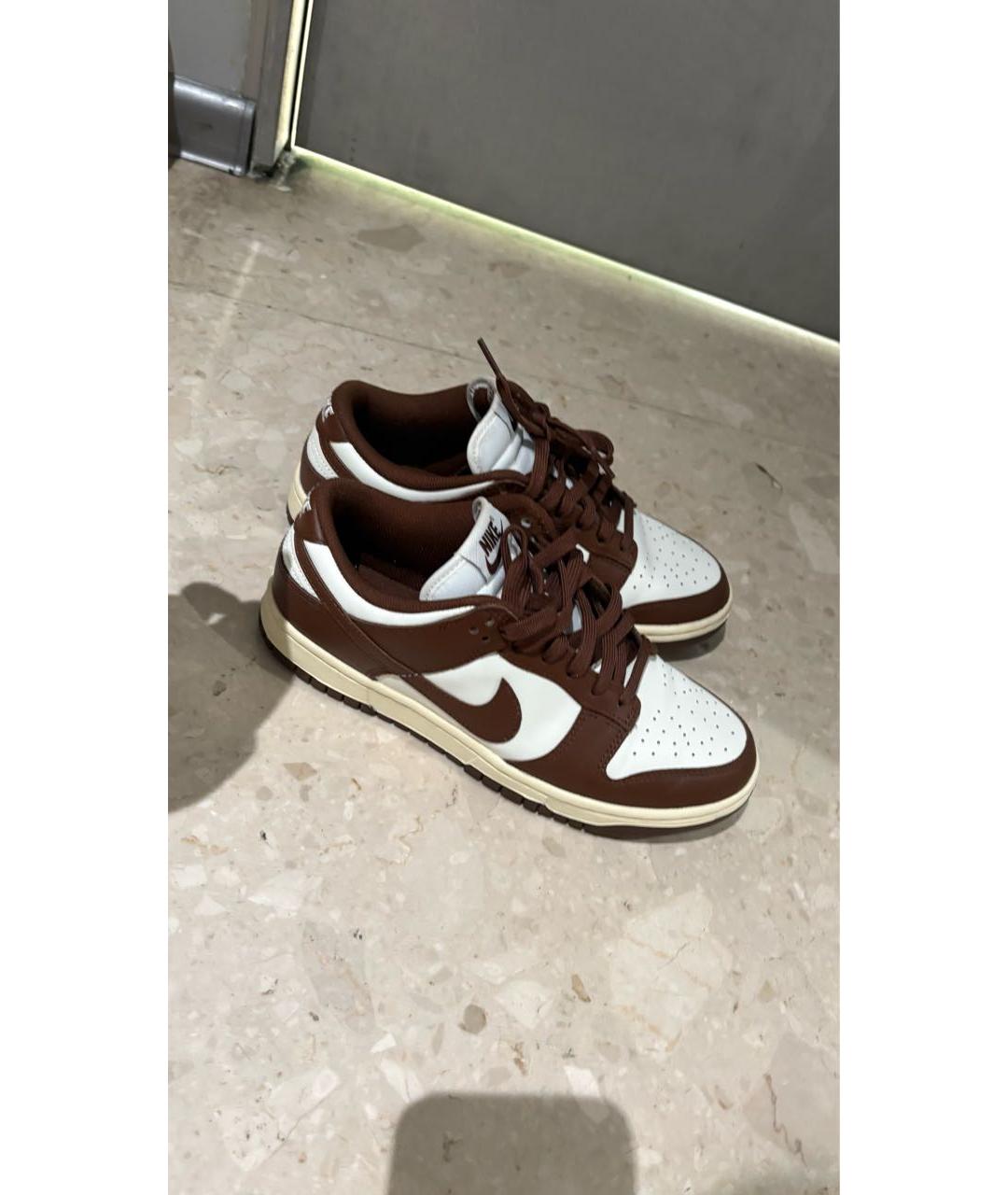 NIKE Коричневые кожаные кроссовки, фото 4