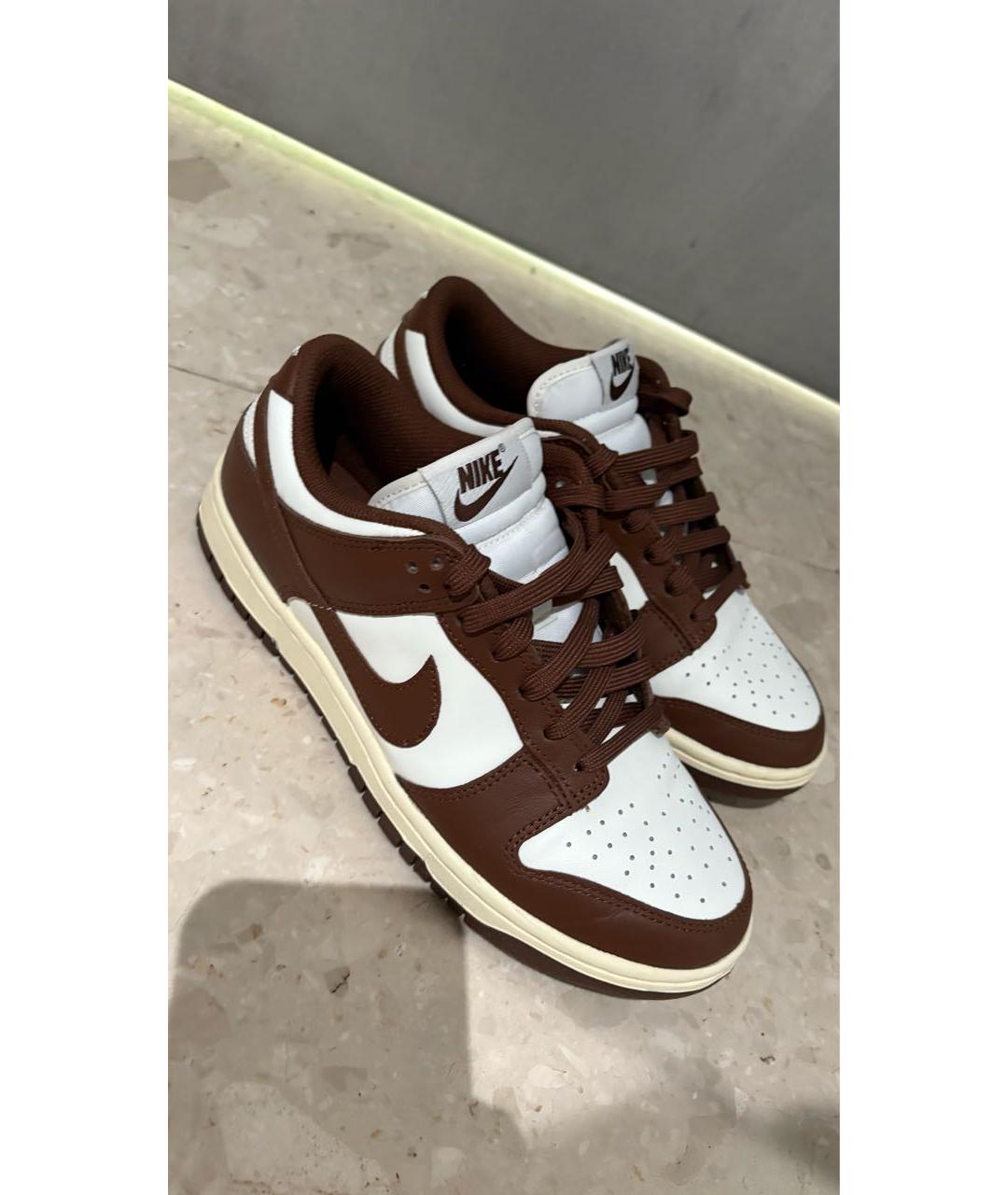 NIKE Коричневые кожаные кроссовки, фото 2
