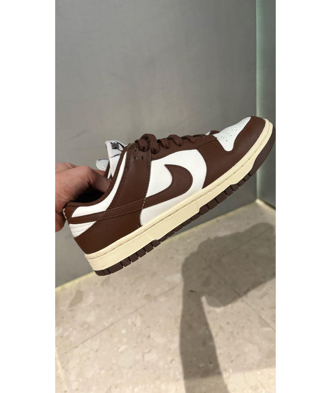 NIKE Коричневые кожаные кроссовки, фото 3