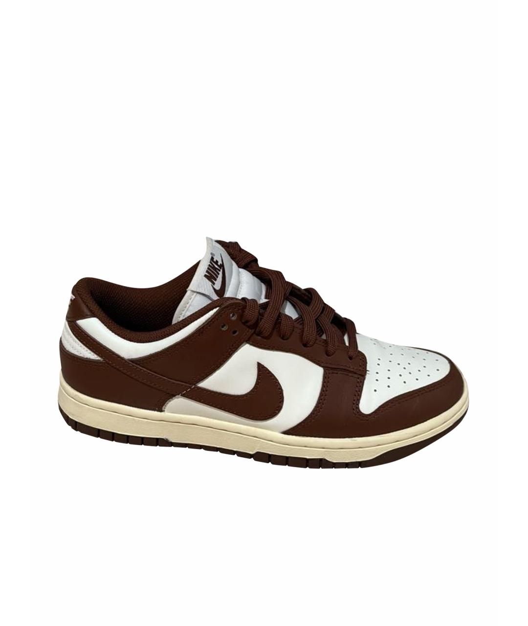 NIKE Коричневые кожаные кроссовки, фото 1