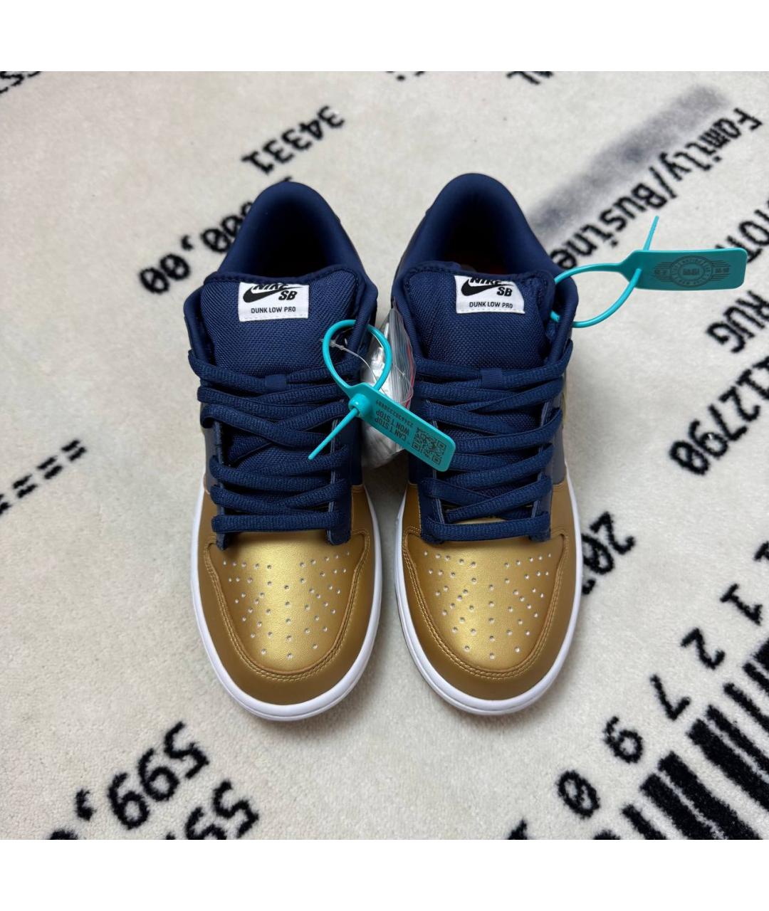 NIKE Синие кожаные низкие кроссовки / кеды, фото 2