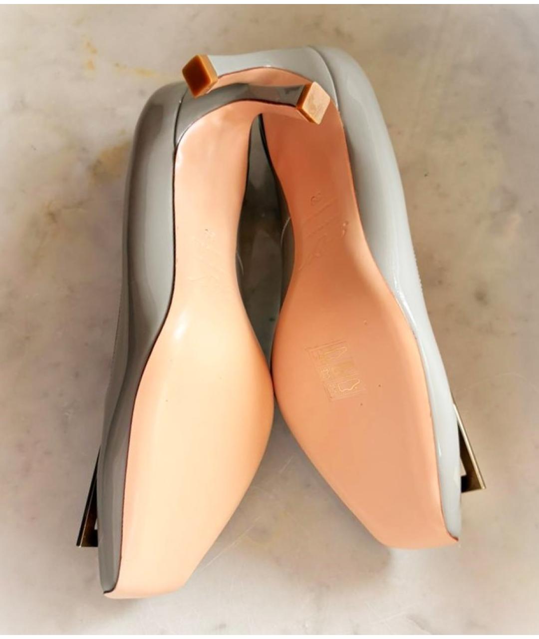 ROGER VIVIER Серые туфли из лакированной кожи, фото 8