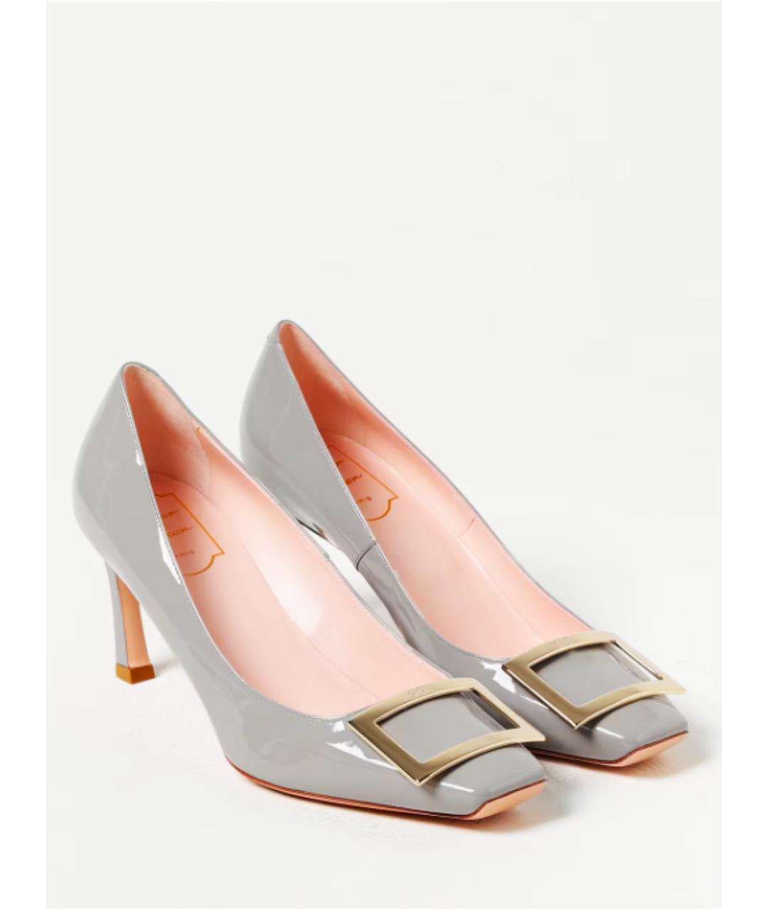 ROGER VIVIER Серые туфли из лакированной кожи, фото 2
