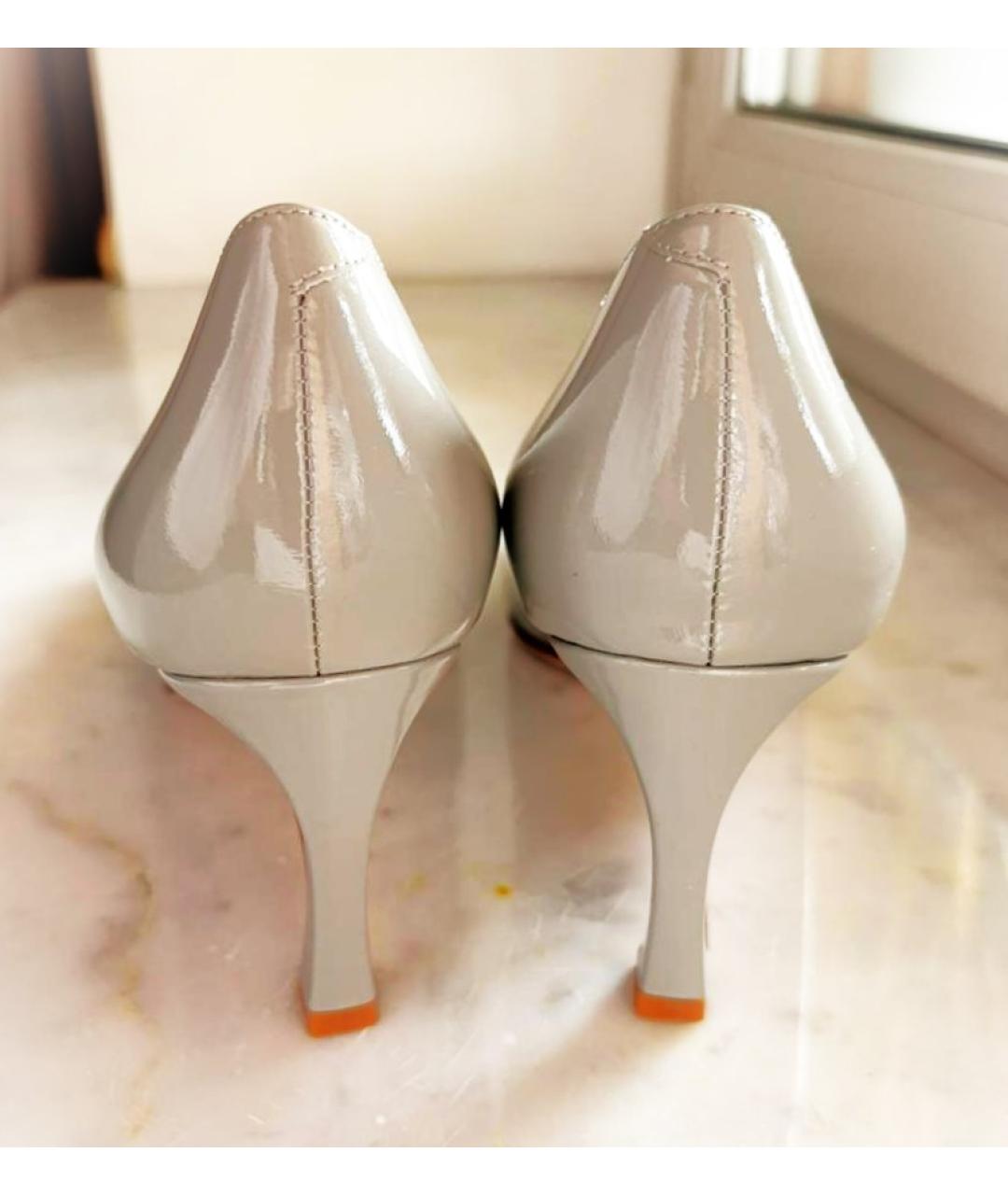 ROGER VIVIER Серые туфли из лакированной кожи, фото 7
