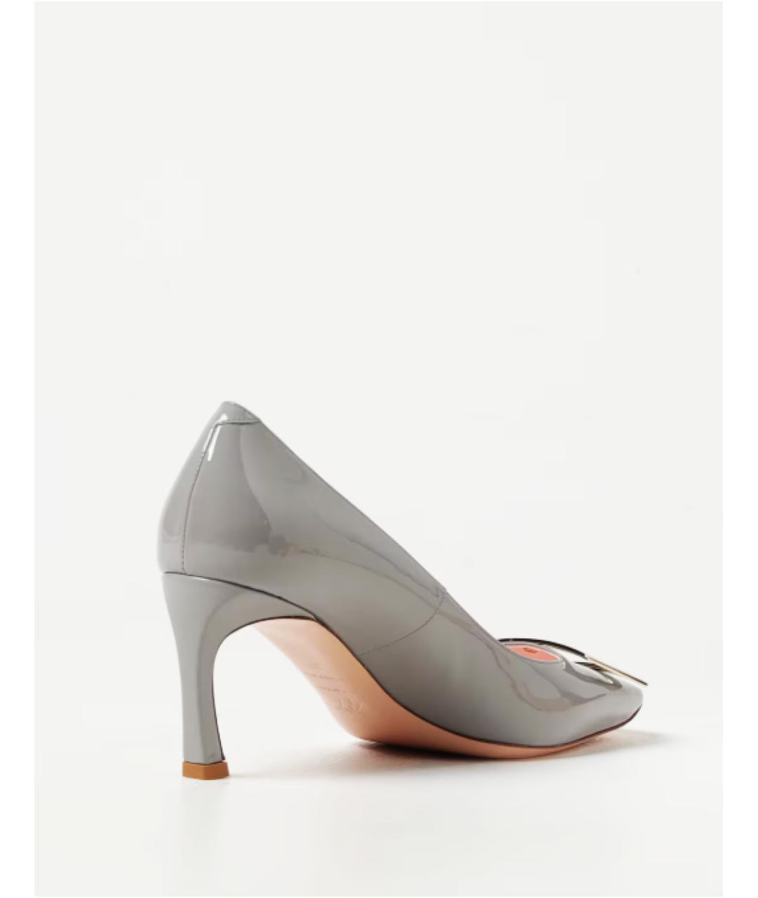 ROGER VIVIER Серые туфли из лакированной кожи, фото 3