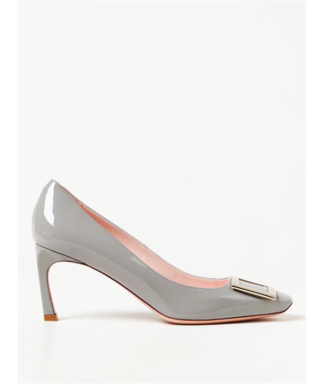 ROGER VIVIER Серые туфли из лакированной кожи, фото 10