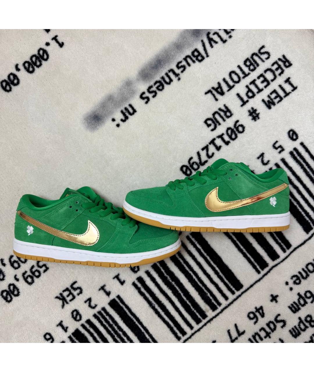NIKE Зеленые замшевые низкие кроссовки / кеды, фото 6