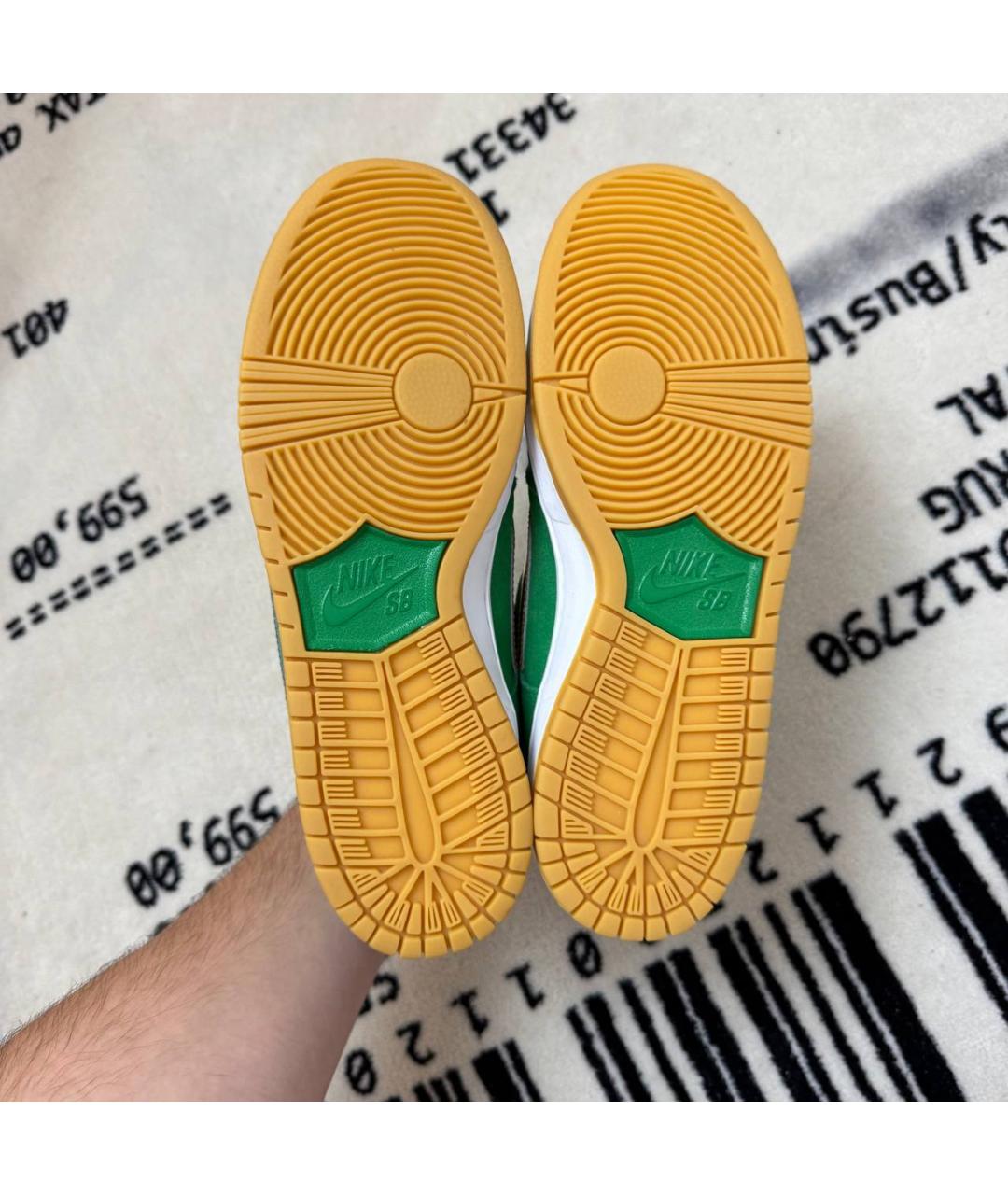 NIKE Зеленые замшевые низкие кроссовки / кеды, фото 5