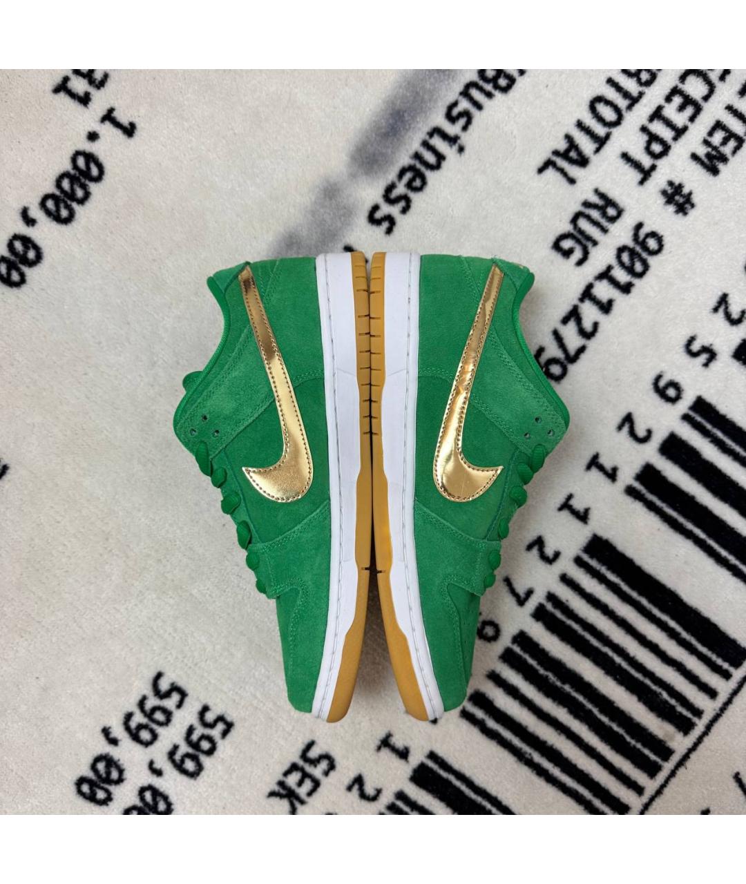 NIKE Зеленые замшевые низкие кроссовки / кеды, фото 3