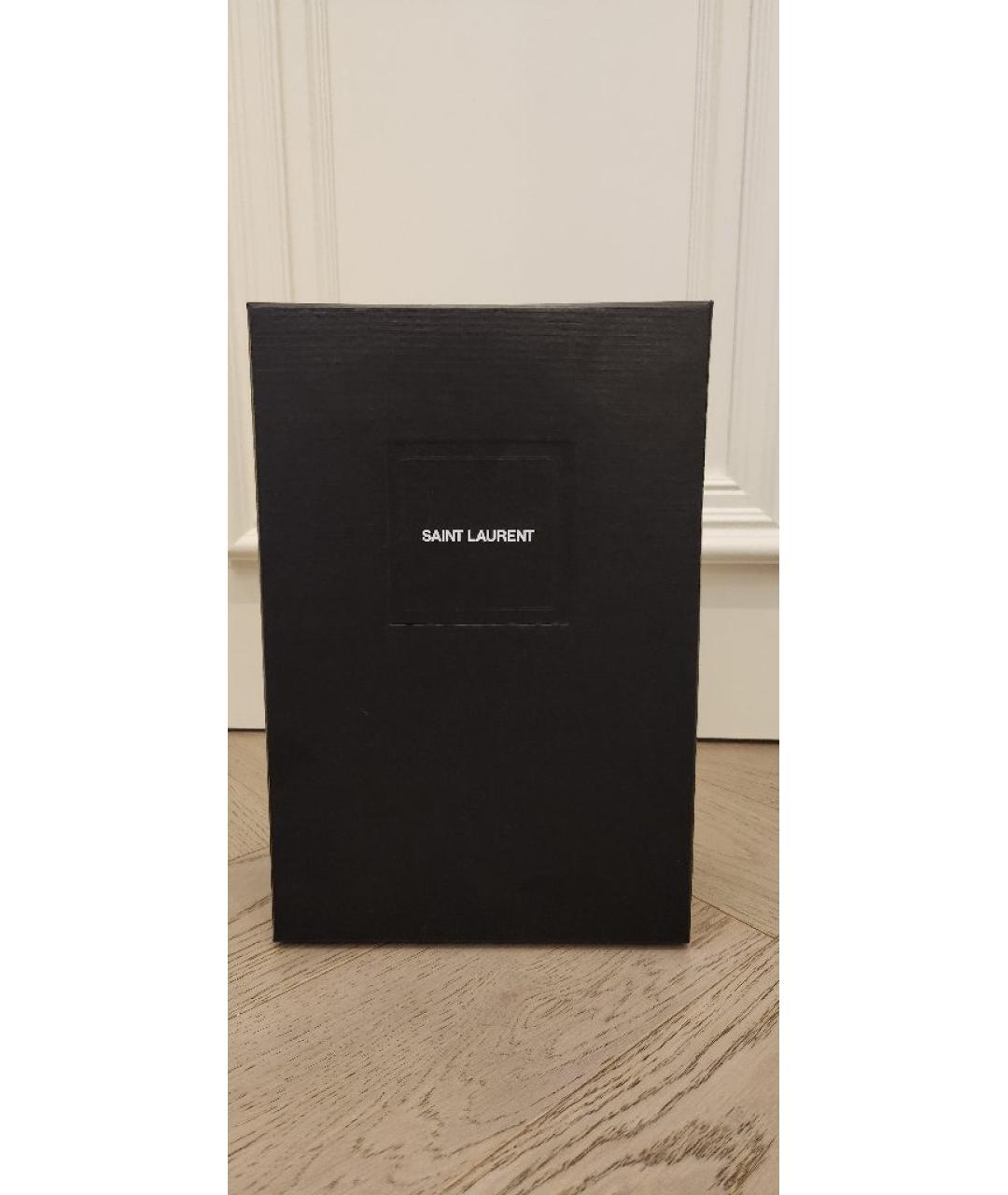 SAINT LAURENT Бирюзовые текстильные туфли, фото 6