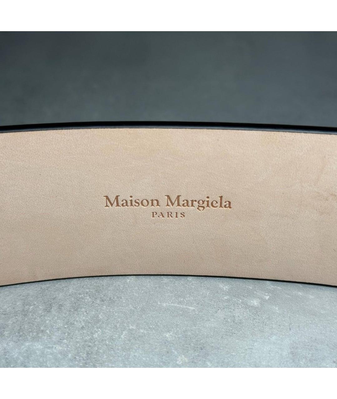 MAISON MARGIELA Черный кожаный ремень, фото 7
