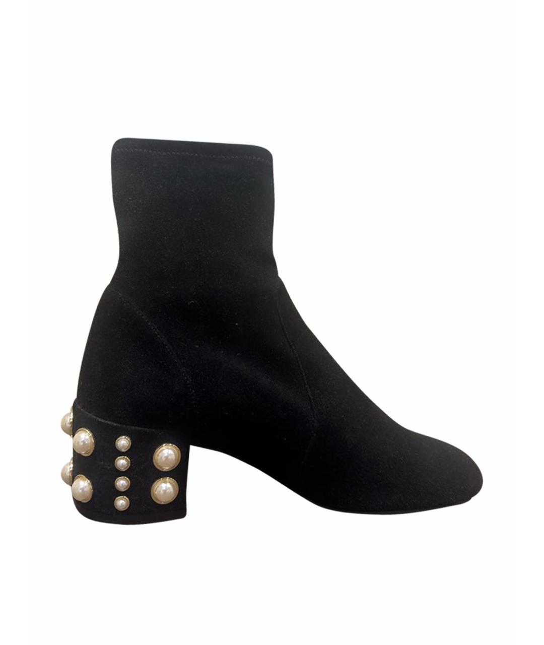STUART WEITZMAN Черные замшевые ботильоны, фото 5