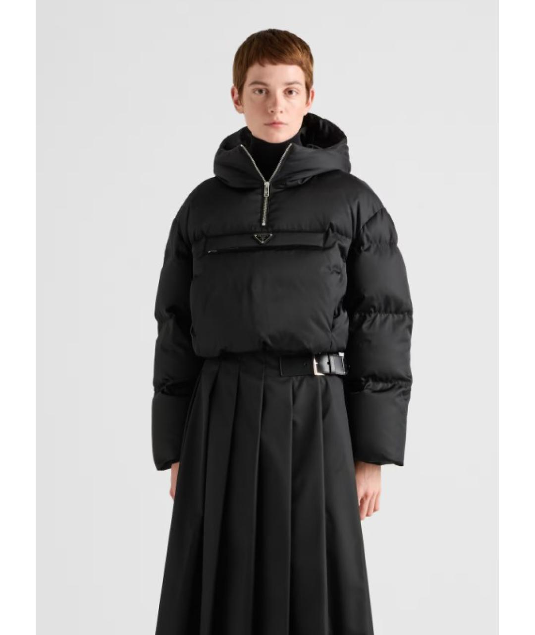 PRADA Черная полиамидовая куртка, фото 2