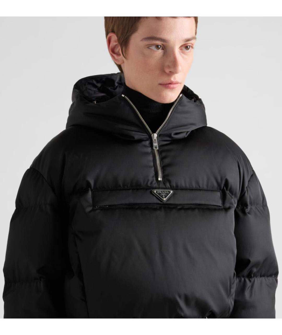 PRADA Черная полиамидовая куртка, фото 4