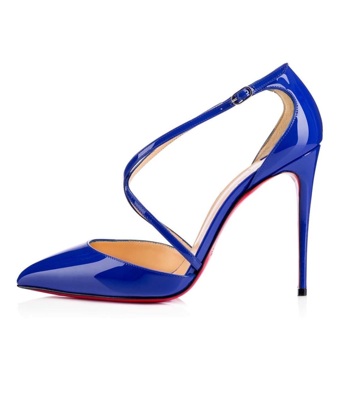 CHRISTIAN LOUBOUTIN Синие туфли из лакированной кожи, фото 7