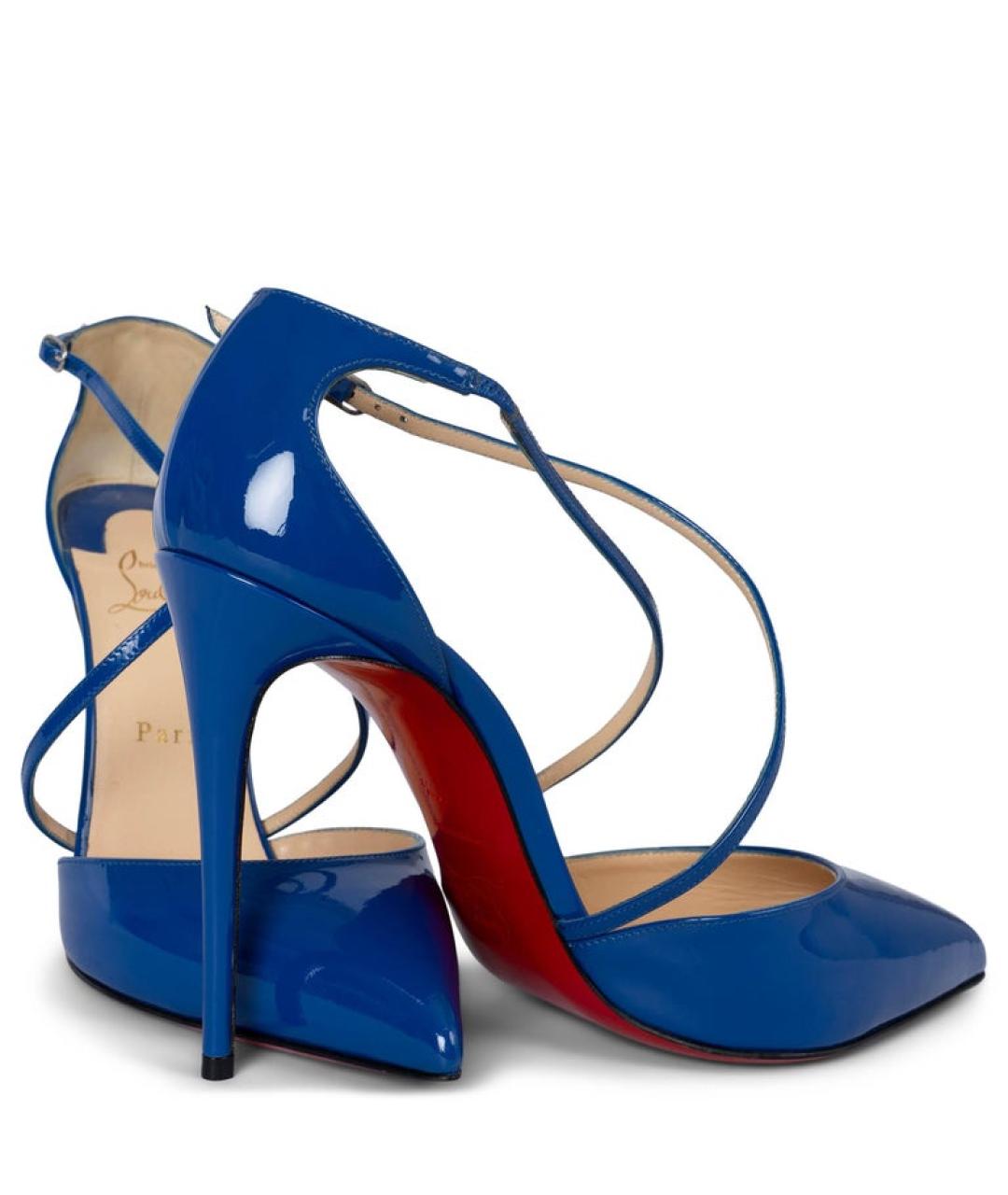 CHRISTIAN LOUBOUTIN Синие туфли из лакированной кожи, фото 3