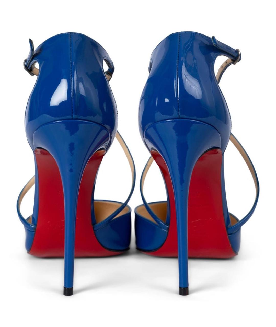 CHRISTIAN LOUBOUTIN Синие туфли из лакированной кожи, фото 6