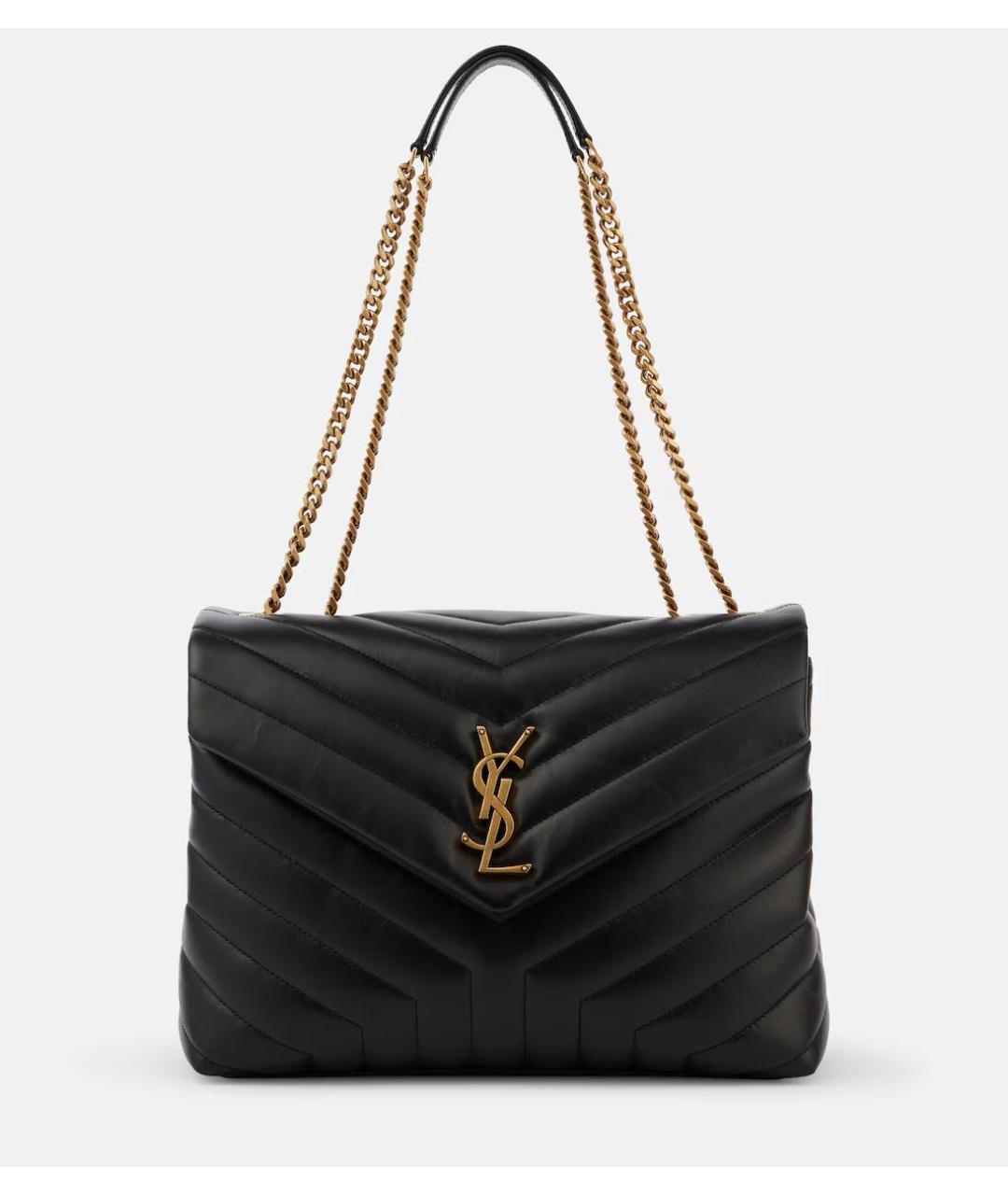 SAINT LAURENT Черная кожаная сумка через плечо, фото 8