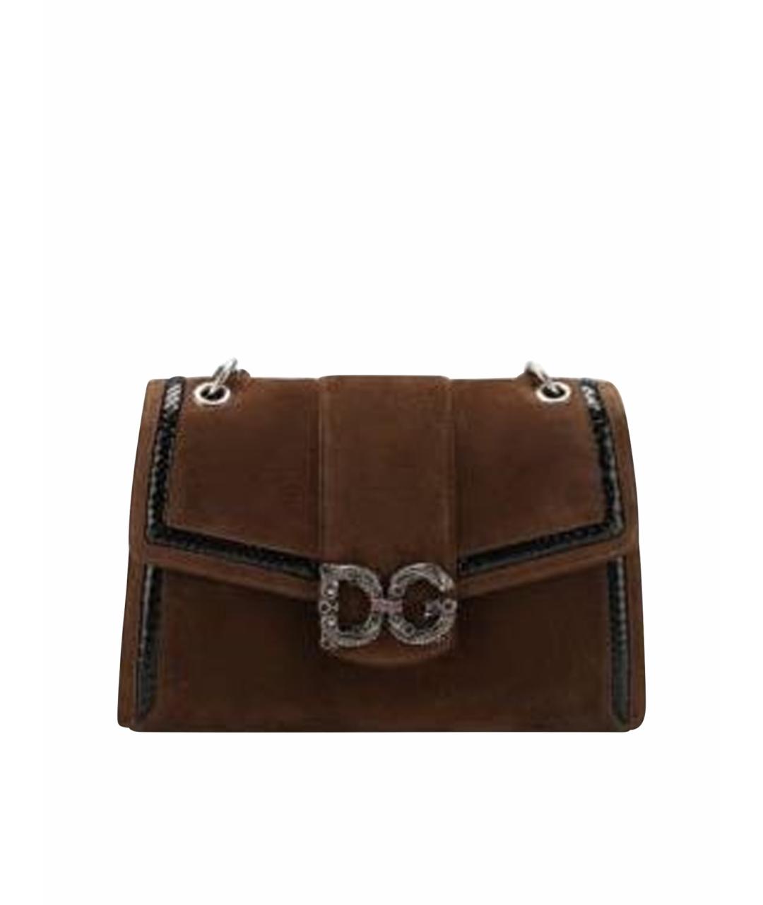 DOLCE&GABBANA Коричневая сумка с короткими ручками, фото 1