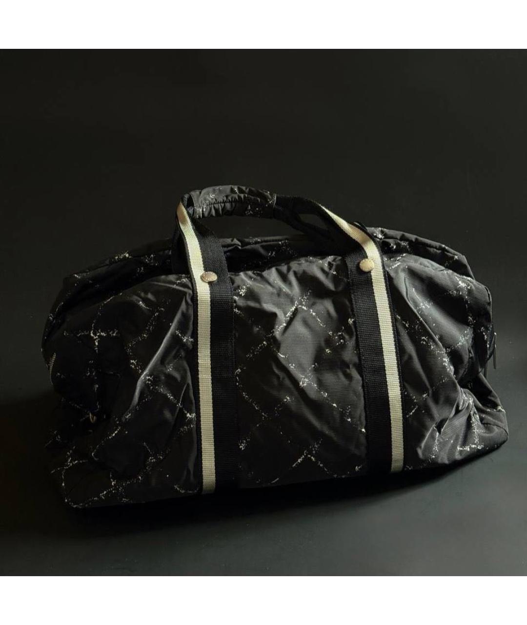 CHANEL Черная синтетическая дорожная/спортивная сумка, фото 2