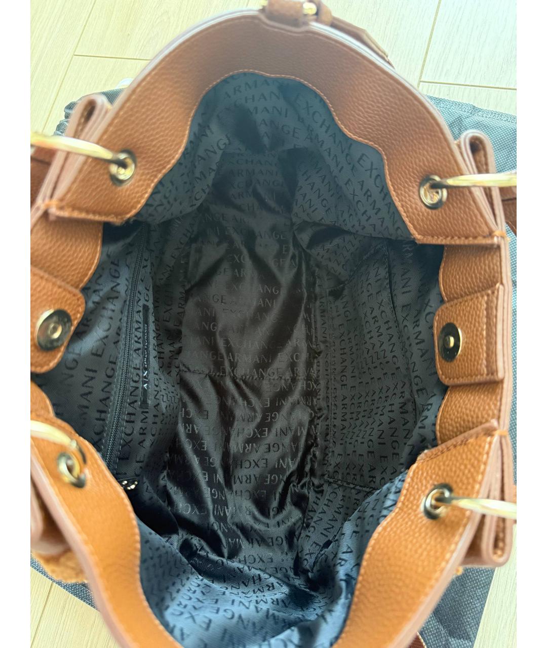 ARMANI EXCHANGE Коричневая сумка через плечо, фото 4