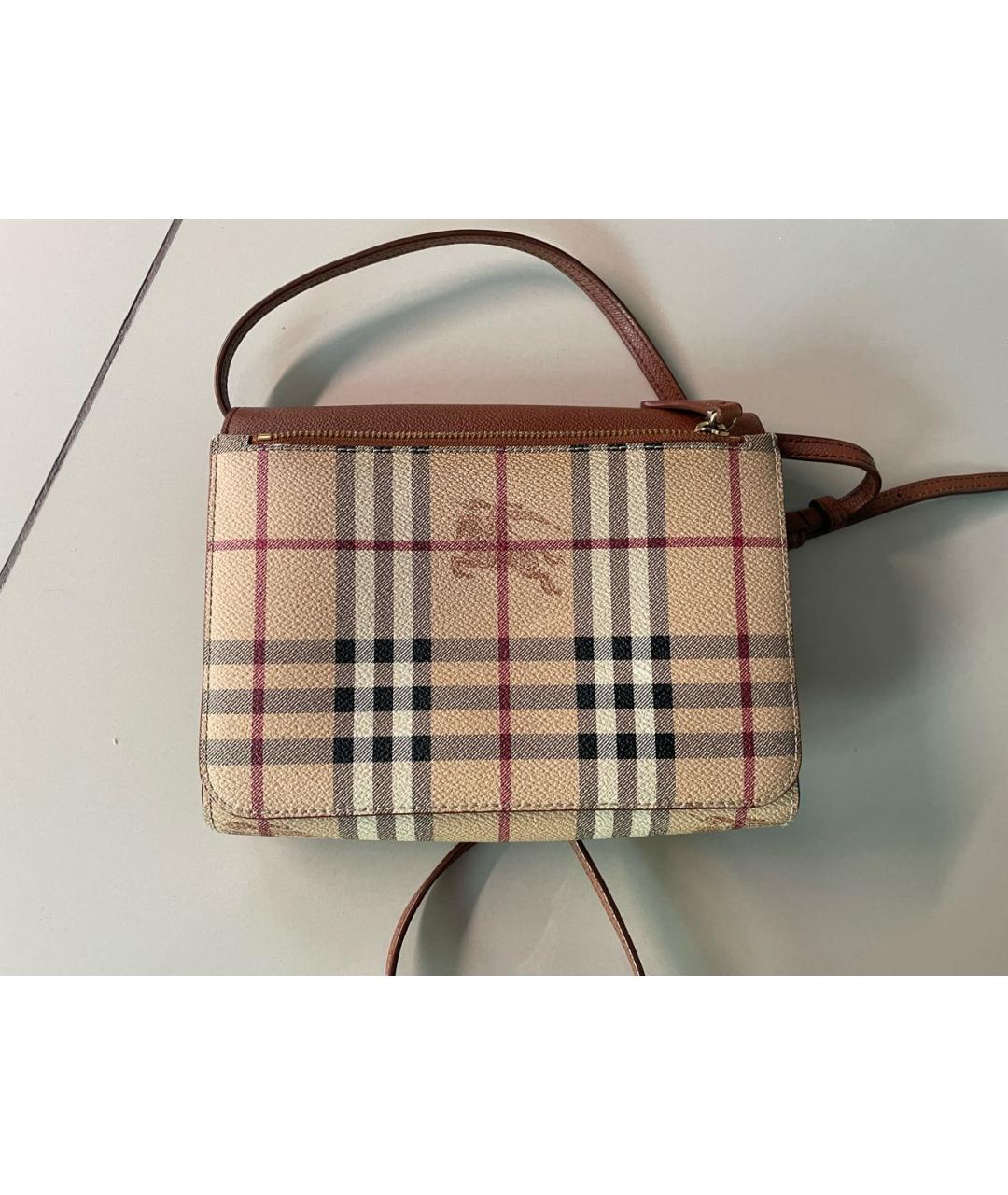 BURBERRY Коричневая кожаная сумка через плечо, фото 4